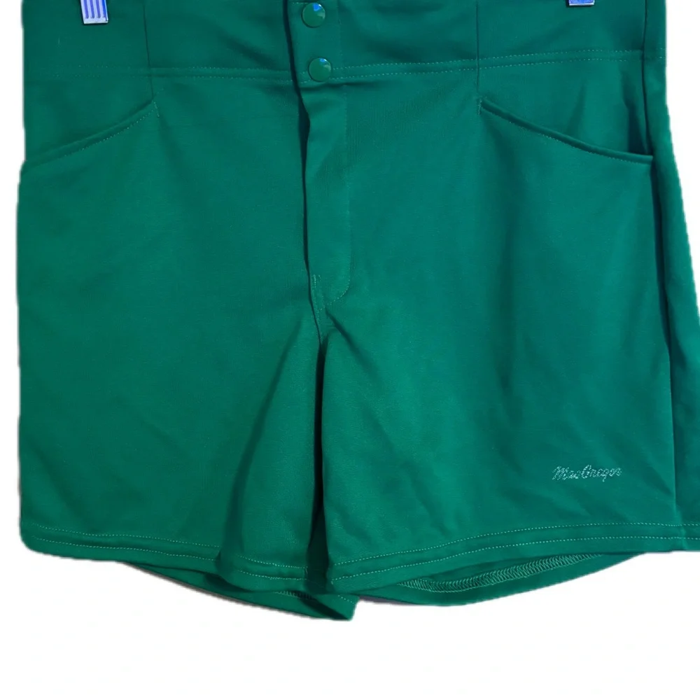 Vintage 80s MacGregor Green Polyester Sporty Baseball 🏈🎾🏀⚾️ Hugger Shorts 36/38
